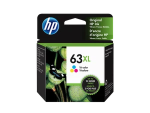 HP 63XL Wysokowydajny trójkolorowy oryginalny wkład atramentowy, ~300 stron, F6U63AN # 140 - Zdjęcie 1 z 10