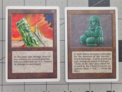 MTG ⭐ Unlimited ⭐ Jade Monolith & Jade Statue ⭐ Vintage Legacy ⭐ NM - Image 1 of 2