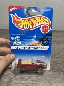 Hot Wheels Tri Blades Red Mustang GT Convertible '96 1st Edition #1/12 #378 SN95 - Bild 1 von 3