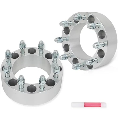 2pc 2.5" 8x6.5 Wheel Spacers 9/16"x18 Fits Ford F-250 F-350 Dodge Ram 2500 3500 - Image 1 of 4