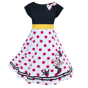 Disney Dress Shop Minnie Mouse & Figaro Red Dot Dress Girl’s Size XL Retro - Picture 1 of 8