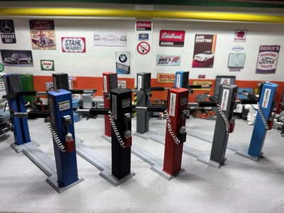 Hebebühne 2 Säulen 1:18  Auto Modellbau Diorama Modell 5 Varianten Werkstatt - Bild 1 von 4