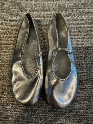 Jeffrey Campbell Anthropologie Silver Ballet Flats - 6 - New - Image 1 of 4