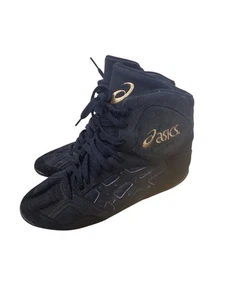  Scarpe da wrestling vintage Asics Rulon nero/oro #JY500 uomo 10 - Foto 1 di 14
