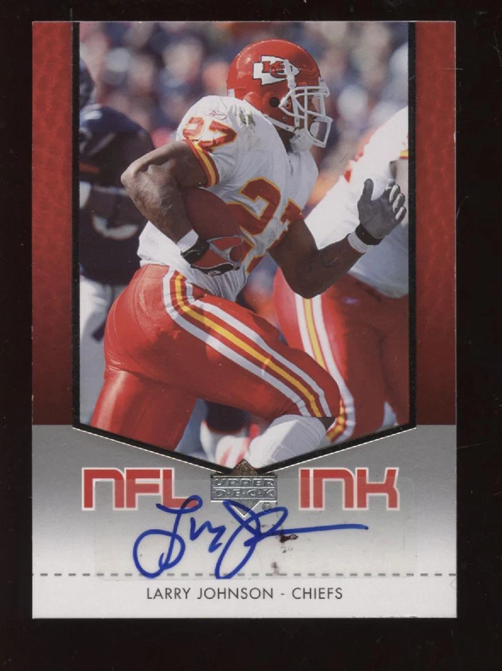 2007 Upper Deck Larry Johnson Kansas City Chiefs Autographed Card NM/MT - Image 1 of 1