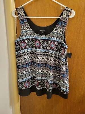 Relativity Womens Small S  Multicolor Tank Top Brand New Nwt stripes - Image 1 of 4