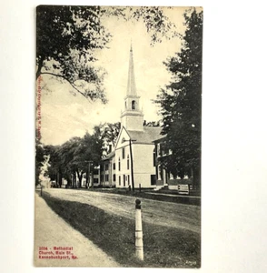 1910s Kennebunkport, Maine - Methodist Church -Main Street Unposted Postcard A-3 - Picture 1 of 3