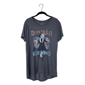T-shirt Disney Crudelia junior taglia L bandiera UK manica corta grafica grigio antracite - Foto 1 di 6