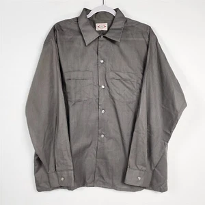 Camisa de vestir vintage duradera azul gris manga larga para hombre 17 XL 17 1/2 - Imagen 1 de 6
