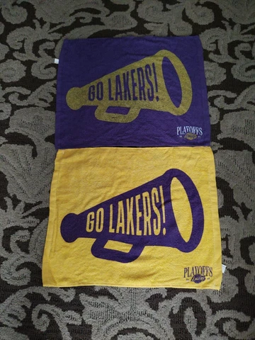 LA Lakers 2023 Playoffs Game 4 Rally Towels vs Warriors — Set Purple + Gold Cover