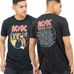 AC/DC Mens T-shirt Highway To Hell Tour 79 Black S-XXL Official