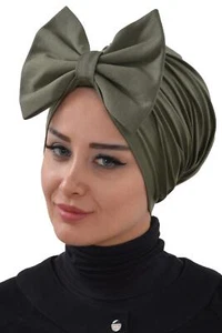 Instant Turban with Bow for Women 95% Cotton Head Wrap Hats Hijab Cap Stylish... - Picture 1 of 6