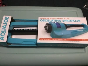 NEW Aqua Joe SJI-OMS16 Indestructible Metal Base Oscillate Sprinkler 3600 sqft. - Picture 1 of 2