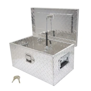 20"×12"×9.5" Aluminum Truck Tool Box Car Trailer Pickup Underbody Toolbox Silver - Bild 1 von 9