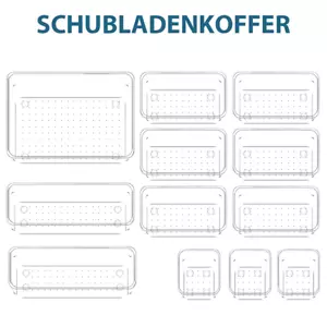 Schubladen-Organizer Systemorganizer für Schubladen Aufbewahrungs-Box Einteiler - Bild 1 von 12