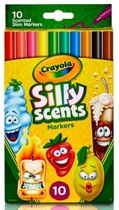 Marcadores delgados Crayola Silly Scents - paquete de 10 - nuevos - Imagen 1 de 7