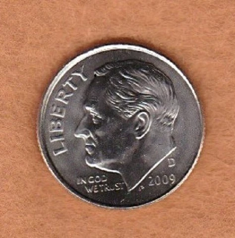 2009 D  Uncirculated Roosevelt Dime  BU Denver Mint 10c Cover