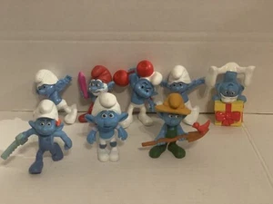 Smurfs Figures 3" Lot Of 8 Assorted Characters Peyo 2011 - Picture 1 of 12