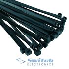 Schwarz / Weiß Natur Nylon Kabelbinder Wraps - Alle Größen