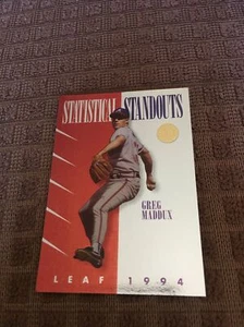 1994 LEAF STATISTICAL STANDOUTS INSERT #5- GREG MADDUX- BRAVES - Picture 1 of 3