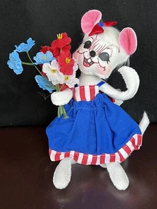 Annalee 6in Patriotic Girl Mouse - Item #250416 - 2016 - Picture 1 of 3