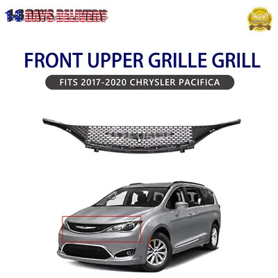 New Front Upper Grille Grill Black Fits 2017-2020 Chrysler Pacifica #68243485AC Foto 1 de 4
