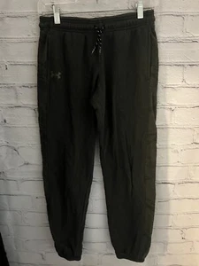 under armour green joggers cotton/poly pockets EUC Boy's Size YLG - Picture 1 of 10