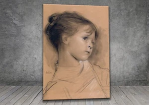 Gustav Klimt Portrait of Annerl Sketches FRAMED CANVAS PAINTING ART PRINT 404