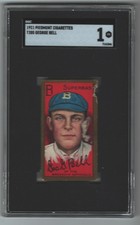 1911 T205 Gold Border #16 George Bell SGC 1 Brooklyn Nationals Piedmont