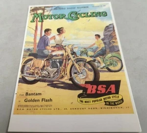 BSA MOTORCYCLE Reprint Postcard - Bild 1 von 2