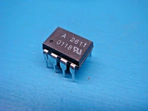 (1) AGILENT HCPL-2611 HIGH CMR HIGH SPEED TTL COMPATIBLE OPTOCOUPLER 8P DIP - Picture 1 of 3