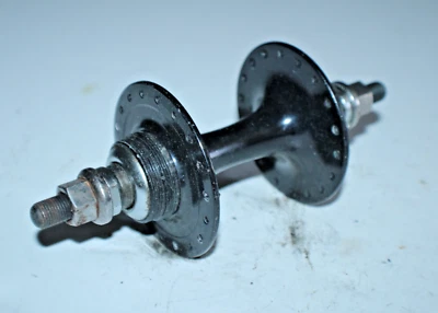 Buje trasero de bicicleta Flip-Flop de engranaje fijo SS negro 32H 120 mm tuerca/perno brida alta pista Foto 1 de 4