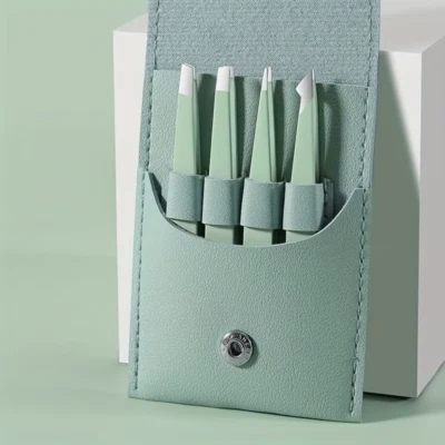 Цветной пинцет из нержавеющей стали с наклонным наконечником для бровей инструмент для удаления волос - Изображение 1 из 4