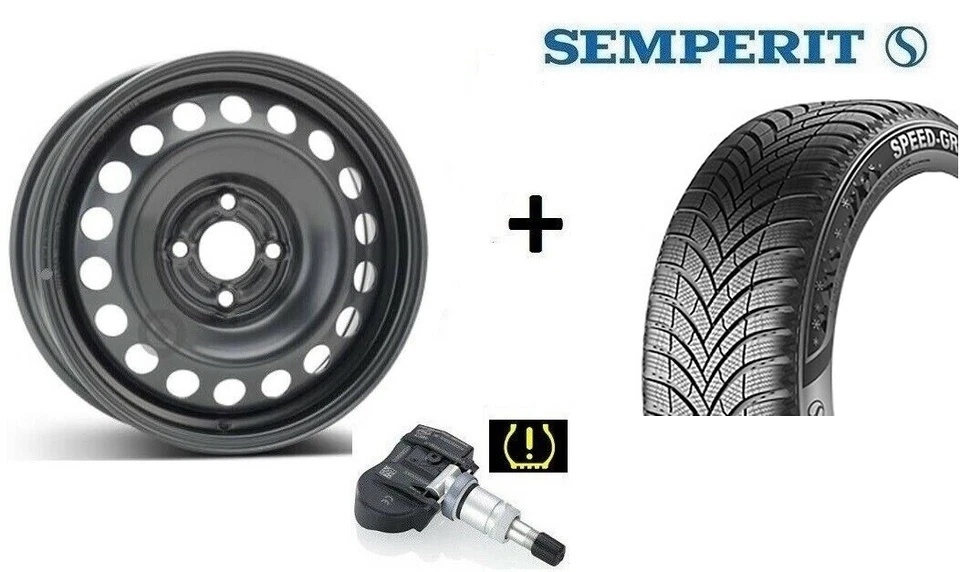 4x Winterräder für Opel Corsa E Semperit Reifen 185/65 R15 Felgen RDKS NEU - Bild 1 von 1