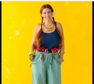 new Gudrun Sjoden sz L tank top eco organic cotton/elastane  Sjödén blue - Picture 1 of 4