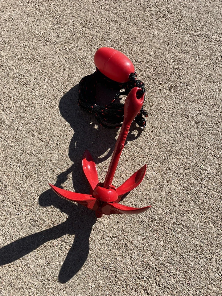 Bola de boya de anclaje de barco de 3,5 lb cuerda de nailon de 25 pies anclaje de barco pequeño. Kayak canoa bote Foto 1 de 4