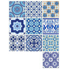 10 Pcs Wall Paper Sticker Pull Blue And White Porcelain Tile Stickers Tiles