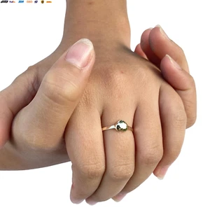 Elliejmaui Solid 14K Gold Signet Ring Size 4, Puff Heart Pinky Ring, Teen Girls, - Picture 1 of 6