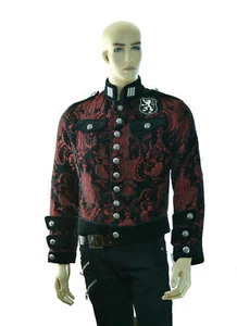 SCHREIN GOTHIC ROYAL MARINE ROT GOBELIN JACKE MILITÄR UNIFORM BAND STEAMPUNK - Bild 1 von 5
