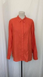 M&s Collection Coral Women Linen Shirt Size 44 - Picture 1 of 5