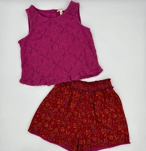 MATILDA JANE Enchanted Garden Crochet Crop Top & Shorts Set Outfit Size 14 EUC - Picture 1 of 3
