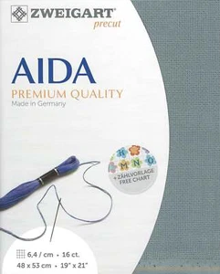 Precut Zweigart Aida 16 count Misty Blue 3251/594 - Picture 1 of 2
