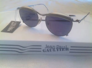 VINTAGE JEAN PAUL GAULTIER 56-1274 CRYSTAL/SMOKE SILVR/BLUEGREY SUNGLAS HOT RARE - Picture 1 of 11