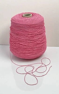 CONE Pink Rayon yarn for Knitting Machine Crochet Weaving 2 lb - Image 1 of 3