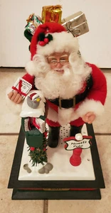 Holiday Scene Musical Santa At North Pole With Light - Picture 1 of 5