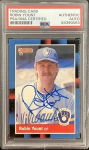 Robin Yount Signed 1988 Donruss #295 Baseball Card Brewers Autograph HOF PSA/DNA - Picture 1 of 2
