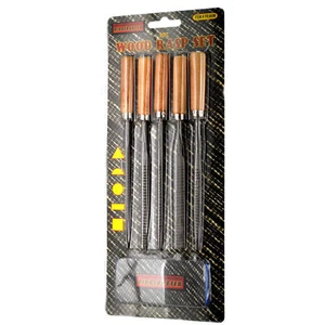 HAWK ( FR385W ) 5 Pc Professional Wood Rasp File Set Woodworking Shop Tools - Picture 1 of 5