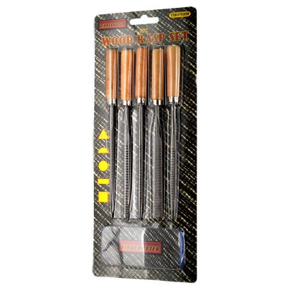 Hawk ( FR385W ) 5 Pc Professional Wood Rasp File Set Woodworking Shop Tools_ - Image 1 of 4