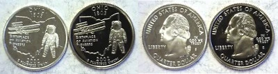 2002-S Ohio Statehood Quarter Silver & Clad Proofs 2 Coin Set - Image 1 of 3