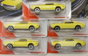 Matchbox 2020 MBX Highway Series #56 1970 Plymouth Cuda Yellow Lot of 5 Cars - Picture 1 of 9